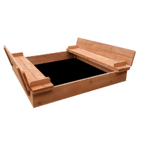 Keezi Kids Wooden Foldable Sandbox 90cm Outdoor Beach Toys