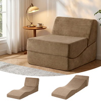 Artiss Folding Sofa Bed Convertible Futon Lounger Brown