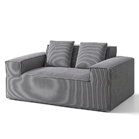 Artiss 2 Seater Corduroy Sofa Bed Loveseat Couch No Assembly