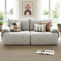 Artiss 2 Seater Modular Sectional Sofa Bed Couch Grey No Assembly