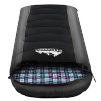 Weisshorn Single Sleeping Bag Thermal -20°C Black Camping Hiking