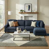 Artiss Modular Sofa Chaise 5-Seater Dark Grey