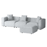 Artiss Modular Sofa Chaise 4-Seater Grey