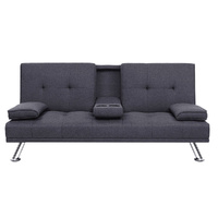 Artiss Sofa Bed 175cm Dark Grey Fabric