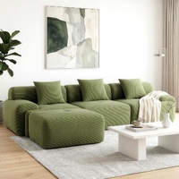 Artiss 300cm Modular L-Shaped Sofa Bed Green Sectional Couch
