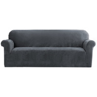 Artiss 4 Seater Velvet Sofa Cover Grey