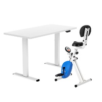 Artiss 140cm Standing Desk with Under Desk Folding X-Bike White
