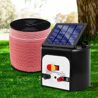 Giantz 8KM Solar Electric Fence Energiser with 1200M Poly Tape