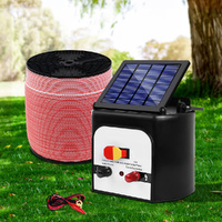 Giantz 8KM Solar Electric Fence Energiser with 2000M Poly Tape