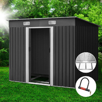 Giantz Garden Shed 2.38x1.31M with Metal Base Sliding Door