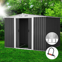 Giantz Garden Shed 2.58x2.07M w/Metal Base Double Door Storage