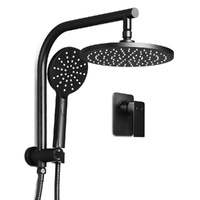 Cefito 9'' Round Rain Shower Head Mixer Tap Set Black