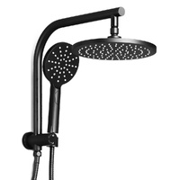 Cefito 9'' Round Rain Shower Head Set Handheld Black