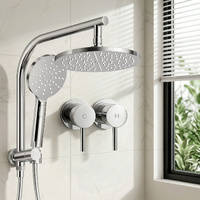 Cefito 9'' Round Rain Shower Head Set with Twin Taps Chrome