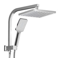 Cefito 8'' Square Rain Shower Head Set with Handheld Chrome