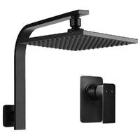 Cefito 8'' Square Rain Shower Head Wall Arm Mixer Tap Black