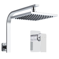 Cefito 8'' Square Rain Shower Head Mixer Tap Wall Arm Chrome