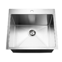 Cefito 53x50cm Single Bowl Stainless Steel Kitchen Sink Silver