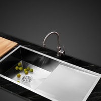 Cefito 96x45cm Stainless Steel Single Bowl Kitchen Sink Silver