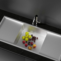 Cefito 122x45cm Stainless Steel Kitchen Sink Mount Basin