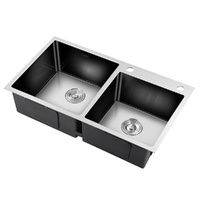 Cefito 80x45cm Stainless Steel Drop-in Kitchen Sink Flush Mount Silver