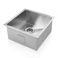 Cefito 36x36cm Stainless Steel Nano Single Bowl Kitchen Sink Silver