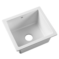 Cefito 460x410mm Granite Single Bowl Laundry Sink White