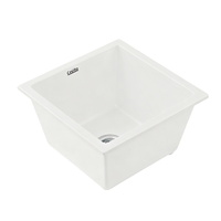 Cefito Granite Stone Kitchen Sink 38x38cm Single Bowl White