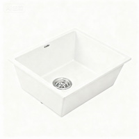 Cefito Granite Stone Kitchen Sink 55x45cm Single Bowl White