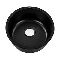 Cefito Round Granite Stone Kitchen Sink 430mm Black