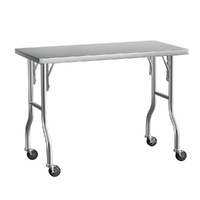 Cefito Stainless Steel Kitchen Work Bench with Wheels 1220x610mm