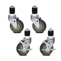 Cefito 4" Swivel Castor Wheels Stainless Steel Set of 4