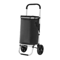 Emajin 45kg Foldable Shopping Trolley Cart Black