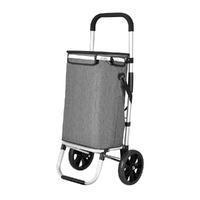 Emajin 45kg Foldable Shopping Trolley Cart Grey