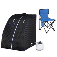 Devanti Portable Steam Sauna Tent 1000W 2L Grey