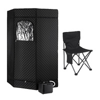 Devanti Portable Steam Sauna Tent 1000W 3L Black