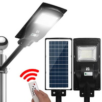 Leier 90W 80 LED Solar Street Light Motion Sensor Remote Outdoor