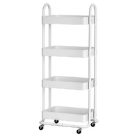 Artiss Storage Trolley Kitchen Cart 4 Tiers White