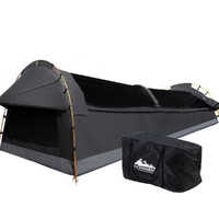 Weisshorn Double Swag Deluxe Canvas Camping Tent Dark Grey