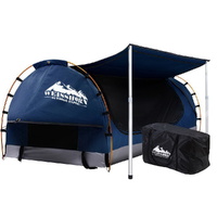Weisshorn Double Swag Dome Canvas Camping Tent Dark Blue
