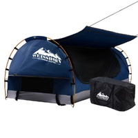 Weisshorn King Single Swag Dome Canvas Camping Tent Blue
