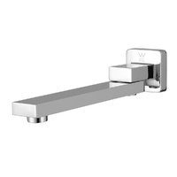 Cefito Square Swivel Bathroom Mixer Spout Wall Bath Tap Chrome