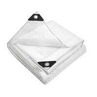 Instahut 9x12m Clear Heavy Duty Canvas Tarp Camping