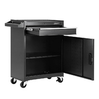 Giantz Tool Chest Trolley Cabinet Rolling Garage Storage Organiser Black