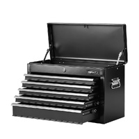 Giantz 5 Drawer Tool Chest Box Cabinet Lockable Garage Storage Black