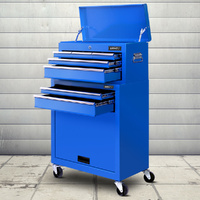 Giantz 7 Drawer Tool Box Cabinet Trolley Chest Blue Garage Storage