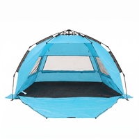 Weisshorn Beach Tent 3-4 Person Pop Up Sun Shade UPF 50 Automatic Outdoor Blue