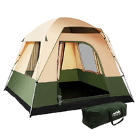 Weisshorn 4 Person Family Camping Tent Dome Green