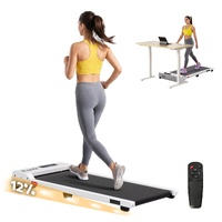 Everfit 3 in 1 Walking Pad Treadmill 12% Incline Under Desk Treadmills for Home Gym With 38cm Wide Belt White