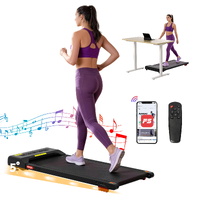 Everfit Electric Walking Pad Treadmill 380mm Black Incline Under Desk